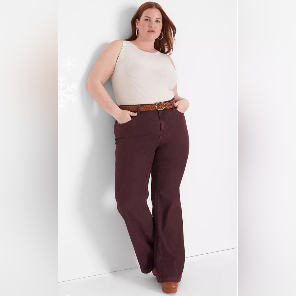 Lane Bryant Signature Fit Color Flare Jean, Size 14